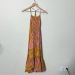 Free People  Floral Tropical Smocked Maxi Dress Sleeveless Womens Size XS Photo 5