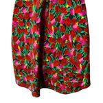 Victoria's Secret  Vintage Gold Label Satin & Lace Nightie Slip Red & Pink Tulips Photo 10