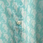 Talbots Button Down Shirt, Sea Horse Pattern, Size Large Photo 3