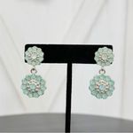 Drop Dangle Jeweled Fashion Earrings Mint Green Green Photo 0