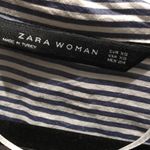 ZARA  xs blue and white striped button down Photo 1