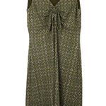 Isabella Bird Olive Green Mosaic Sleeveless Sun Dress Midi Dress Extra Small Size XS Photo 5