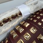 Michael Kors Rose Medium Flap Shoulder Messenger Bag -Merlot Photo 4