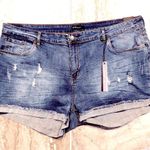 sts blue Jeans Shorts Boyfriend Denim Destructed, Plus Size 37 OR Size 24 NWT Photo 4