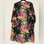 Emory park  women’s size large black Caley crochet floral detail kimono sheer NWT Photo 7