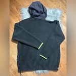 Victoria's Secret  PINK Fleece Pullover Hoodie Neon Trim Black Size Large Photo 1