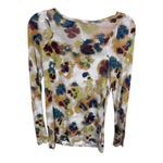 Simply Vera, Vera Wang Simply Vera Vera Wang Watercolor Floral Print Long Sleeve Crewneck Top Size XS Photo 4