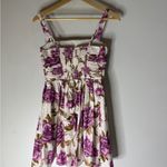 Abercrombie & Fitch abercrombie fitch Emerson Poplin Wide Strap Mini Floral Dress Purple XS Photo 1