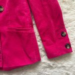 ZARA Jacket Corduroy Blazer Double Breasted Button Front Long Sleeve Pink S/M Photo 7