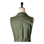 Free People  Dress Women 0 Green Moss Hepburn Safari Button Belted Shirt Boho Photo 5