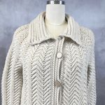 Handmade Womens Crochet Cardigan Size M Chunky Textured Artisan Cottage 70s Vibe Size M Photo 1