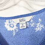 Croft & Barrow  Plus Size 1X Dress Blue Floral Ruffle Faux Wrap Fairy Whimsy 1515 Photo 8