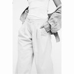 Free People NWT  Liberty Cotton Wide Leg Chino Barrel Pants - sky - 4 Photo 1