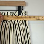 Greylin Anthropologie Pants Women Medium Ivory Black Striped Tassel Tie Straight Photo 6