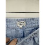 Crown & Ivy 100% Linen Pants Women 8 Periwinkle Tassle Beach Coastal Minimalist Photo 2