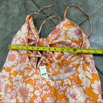 J.Crew  NWT Tie Front Cotton Poplin Midi Dress Orange Floral Women’s Sz XS Party Photo 10