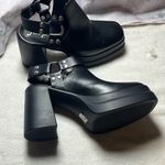 Free People Black Platform Shoes with Chunky Heel Photo 1