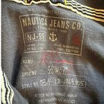 Y2K Nautica Tattoo Print 3D Distressed Oversized Short Sleeve Polo Shirt Blue Size L Photo 6