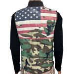 Denim & Supply Ralph Lauren  Distressed Flag Camo Vest Jacket M Military Vintage Photo 1