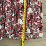 Raga  Pink Red Rose Floral Long Sleeve Tie Neck Boho Maxi Flowy Dress M Photo 7