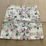 Finity women Beautiful Floral Pink Green Ivory mini skirt size L/XL 35” Waist Size L Photo 2