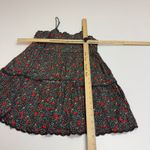 Urban Outfitters Dress Womens Small Black Floral Tiered Babydoll Mini Lace Trim Photo 7