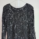Swee Lo Vintage Dress 100% Silk Sequin Dress Long Sleeve Party Cocktail size S Black Photo 6