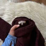 Madewell Side-Button Turtleneck Sweater In Heather Cherry Photo 3