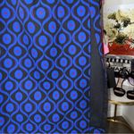 ZARA New Blue Neoprene Geometric Print Midi Skirt XS Photo 5