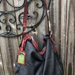 Ralph Lauren  BLACK NYLON/LEATHER SHOULDER STRAP PURSE BOHO Horse Tack Design Photo 0