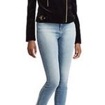 Ralph Lauren Lauren  Stretch-Velvet Moto Jacket Cotton, Size 16 NEW Retail $295 Photo 9