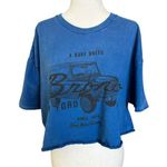 Ford Blue Graphic Printed Crop T Photo 0