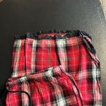 Victoria's Secret Victoria’s Secret Plaid Pajama Pants Lace Trim Pockets Size Large Photo 1
