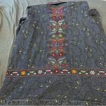 Denim&Co Blue Embroidered Shirt Floral 1X 100 Cotton Jean Button Up Cottagecore Photo 7