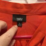 Mossimo Denim Mossimo Orange Sleeveless Top Blouse Womens Large Bow Tank‎ Button Keyhole Shirt Photo 2