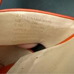 Kate Spade NY “Etta” Orange Patent Leather Block Heel Strappy Sandals Size 6.5 B Photo 13