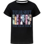 Taylor Swift Eras Tour Short Sleeve Black Cotton Tee NWOT Photo 0