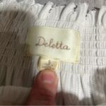 Deletta Anthropologie White Off-Shoulder Lace Trim Top: Small Women’s Photo 2