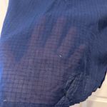 Old Navy Navy Blue Cotton Semi Sheer Button Down Shirt Top Women L Resortwear Photo 1