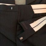 Gap black pinstripe cuffed cropped career office work pants Photo 7