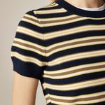 J.Crew Carolyn Sweater Tee in Striped Merino Wool in Navy Multi, Size XXS Photo 3