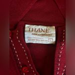 Thane Vintage Red Sweater with an Embroidered Collar and a Rich Vibrant Color Size M Photo 6