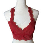 Free People Intimately  Red Lace Racerback Bralette M | Sexy Romantic Valentine Photo 0