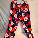 Jules & Leopold Pants Women XL Floral High Rise Belted Chino Flat Front Photo 0