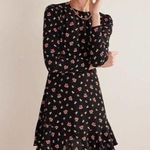 Boden Long Sleeve Flippy Mini Dress in "Rose Pop" Floral Pattern Size 10 NWT!!! Photo 0