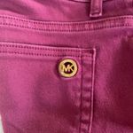 Michael Kors  Izzy Skinny Jeans Burgundy Women's Size 12 Cotton Stretch Preppy Photo 3