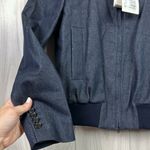 Max Mara Womens Preston Bomber Jacket 8 Denim Chambray Long Sleeve Tactical NEW Photo 5
