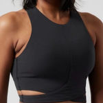 Athleta  NWOT Conscious Cut Out Crop Top D-DD Size M Black Removable Pads Photo 0