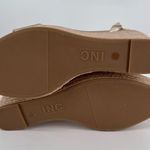 INC Maverickp Faux Leather Ankle Strap Wedge Sandals Gold size 10 Studded Photo 7