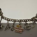 Charm Bracelet‎ with Sterling Silver Horse Equestrian Pony Charms 7.5" Italy Photo 0
